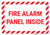 Fire Alarm Panel Inside with Hazard Border Landscape - Wall Sign