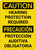 Caution: Hearing Protection Required Bilingual Spanish - Wall Sign