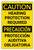 Caution: Hearing Protection Required Bilingual Spanish - Label