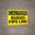 Caution: Buried Gas Line - Wall Sign