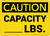 Caution: Capacity Lbs - Wall Sign