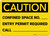Caution: Confined Space No. Permit Required - Wall Sign