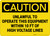 Caution: Unlawful to Operate this Equipment Within 10 ft of Voltage Lines - Wall Sign