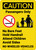 Caution: Escalator Passengers Only Rules - Wall Sign