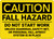 Caution: Fall Hazard Do Not Start Work Unless Protection is in Place - Wall Sign
