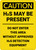 Caution: H2S May Be Present Do Not Enter This Area Vertical - Wall Sign