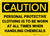 Caution: Personal Protective Clothing to be Worn When Handling Chemicals - Wall Sign