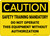 Caution: Safety Training Mandatory - Wall Sign