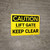 Caution: Lift Gate Keep Clear - Wall Sign