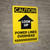 Caution: Look Up Power Lines Overhead Arrow Up Vertical - Wall Sign