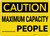 Caution: Maximum Capacity People - Wall Sign