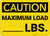 Caution: Maximum Load - Wall Sign
