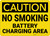 Caution: No Smoking Battery Charging - Wall Sign