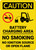 Caution: Battery Charging Area Forklift No Smoking Open Flame Vertical - Wall Sign