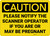 Caution: Please Notify Scanner Operator If Pregnant - Wall Sign