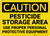 Caution: Pesticide Storage Area use PPE - Wall Sign