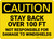Caution: Stay Back over 100 Ft Not Responsible for Damage - Wall Sign
