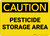 Caution: Pesticide Storage Area - Wall Sign