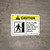 Caution: Foot Traffic On Other Side of Door with Graphic ANSI - Wall Sign