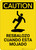 Caution: Floor Slippery When Wet Spanish Portrait With Graphic - Wall Sign