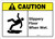 Caution: Slippery Floor When Wet with Graphic ANSI - Wall Sign