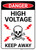 Danger: High Voltage Skull and Lightning Portrait - Wall Sign