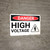 Danger: High Voltage With Hazard Icon - Wall Sign
