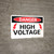 Danger: High Voltage With Lightning Bolts - Wall Sign