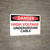 Danger: High Voltage Underground Cable Red Text - Wall Sign