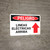 Danger: Spanish Power Lines Above with Arrow - Wall Sign