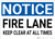 Notice: Fire Lane Keep Clear - Wall Sign