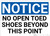 Notice: No Open Toed Shoes - Wall Sign