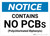 Notice: Public Health Contains No PCBs - Wall Sign