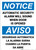 Notice: Automatic Security Alarm Will Sound Bilingual Spanish - Wall Sign