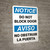 Notice: Do Not Block Door Bilingual Spanish - Wall Sign