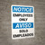 Notice: Employees Only Bilingual Spanish - Wall Sign