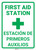 First Aid First Aid Station Bilingual Spanish - Wall Sign