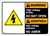 Warning: High Voltage Inside Do Not Open Bilingual Spanish - Wall Sign