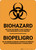 Biohazard: No Food Stored In Refrigerator Bilingual Spanish - Wall Sign