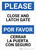 Please:Close And Latch Gate Bilingual Spanish - Wall Sign