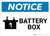 Notice: Battery Box with Icon - Wall Sign