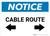 Notice: Cable Route with Arrows - Wall Sign