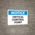 Notice: Critical Control Point - Wall Sign