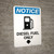 Notice: Diesel Fuel Only Portrait with icon - Wall Sign