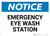 Notice: Emergency Eye Wash Station Landscape - Wall Sign