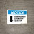 Notice: Emergency Eyewash Station Arrow Down Landscape - Wall Sign