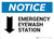 Notice: Emergency Eyewash Station Arrow Down Landscape - Wall Sign