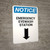 Notice: Emergency Eyewash Station Arrow Down Portrait - Wall Sign