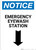 Notice: Emergency Eyewash Station Arrow Down Portrait - Wall Sign