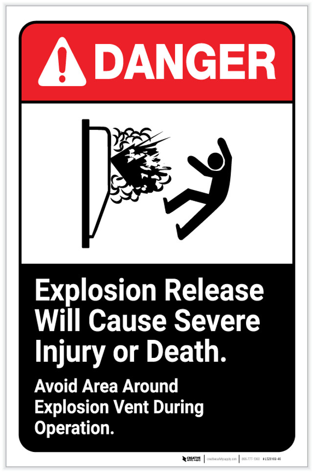 Danger: Explosion Release Will Cause Severe Injury or Death ANSI ...